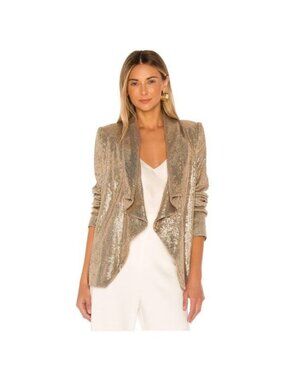 Rachel Zoe Lena Sequin Embellished Draped Jacket
